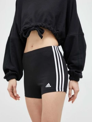 adidas szorty damskie kolor czarny wzorzyste high waist