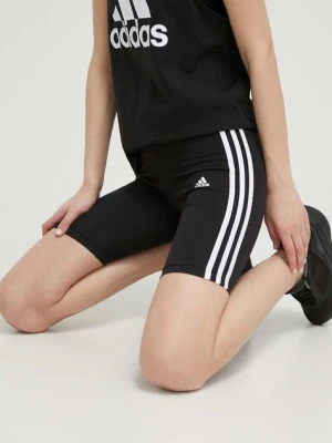 adidas Szorty damskie kolor czarny z aplikacją high waist GR3866