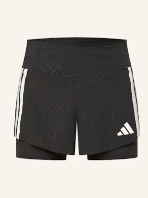 Adidas Szorty Do Biegania 2 W 1 Adizero Running 2-In-1 Gel Pocket schwarz