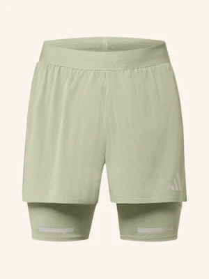 Adidas Szorty Do Biegania 2 W 1 Ultimate Running Reflective gruen