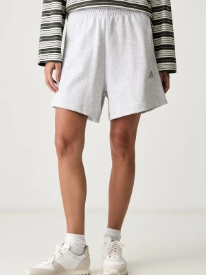 adidas szorty dresowe damskie bawełniane szary