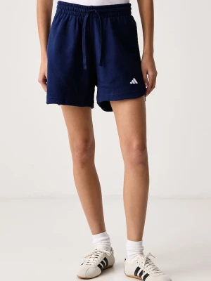 adidas szorty dresowe damskie z bawełną Essentials granatowy
