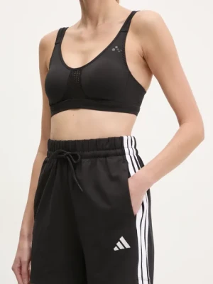 adidas szorty Essentials damskie kolor czarny wzorzyste high waist JD0908