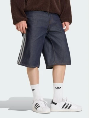adidas Szorty jeansowe Firebird Adicolor Jorts Mid-Rise KS6882 Granatowy Regular Fit