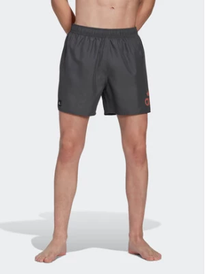 adidas Szorty kąpielowe CLX Short Length Swim Shorts HT2131 Szary Regular Fit