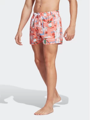 adidas Szorty kąpielowe Seasonal Floral CLX Very Short Length Swim Shorts HT2122 Pomarańczowy Regular Fit