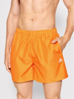 adidas Szorty kąpielowe Solid Swim HA0375 Pomarańczowy Regular Fit