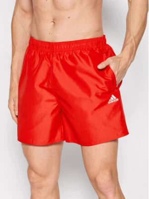 adidas Szorty kąpielowe Solid Swim HA0384 Czerwony Regular Fit