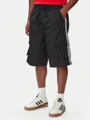 adidas Szorty materiałowe Adicolor Cotton Twill Cargo Shorts KS9929 Czarny Relaxed Fit