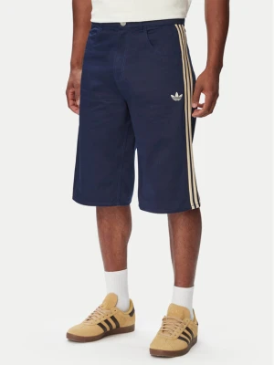 adidas Szorty materiałowe Firebrid Twill Jorts KR7234 Granatowy Regular Fit