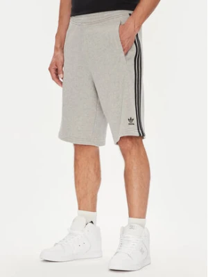 adidas Szorty sportowe adicolor 3-Stripes JY1381 Szary Regular Fit