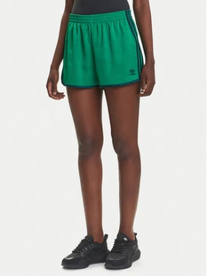 adidas Szorty sportowe adicolor 3-Stripes Sprinter JZ3512 Zielony Loose Fit
