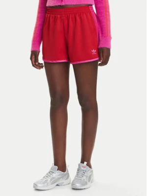 adidas Szorty sportowe adicolor 3-Stripes Sprinter JZ3513 Czerwony Loose Fit