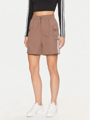 adidas Szorty sportowe adicolor JC8132 Beżowy Loose Fit