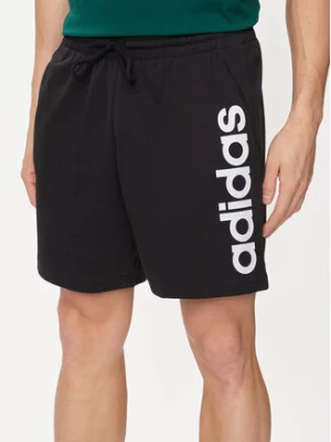 adidas Szorty sportowe AEROREADY Essentials Single Jersey Linear Logo Shorts IC0062 Czarny Regular Fit