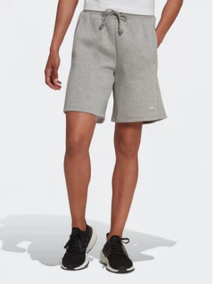 adidas Szorty sportowe ALL SZN Fleece Shorts HC8843 Szary Regular Fit