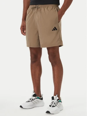 adidas Szorty sportowe Essentials Small Logo Chelsea KF2400 Beżowy ciemny Regular Fit
