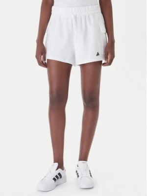 adidas Szorty sportowe Essentials Small Logo French Terry Cargo JD9945 Biały Loose Fit