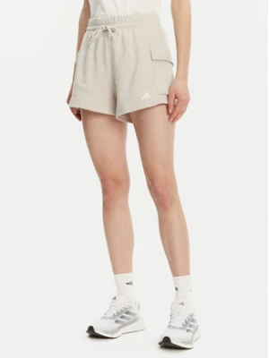 adidas Szorty sportowe Essentials Small Logo JC5699 Beżowy Loose Fit