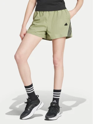 adidas Szorty sportowe Future Icons 3-Stripes IW7707 Zielony Loose Fit
