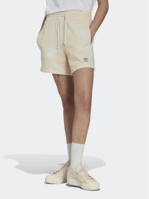 adidas Szorty sportowe HL6610 Beżowy Relaxed Fit