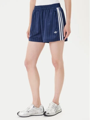 adidas Szorty sportowe Pin-stripe Satin KD2285 Granatowy Loose Fit