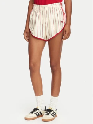 adidas Szorty sportowe Pinstripe Firebird KR9553 Kremowy Loose Fit
