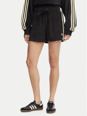 adidas Szorty sportowe Terry Towel Firebird KD1398 Czarny Loose Fit