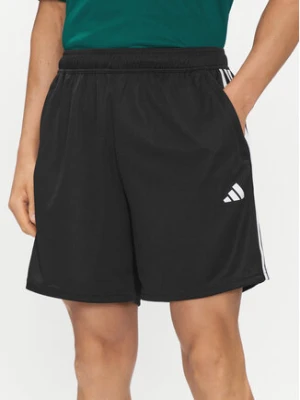 adidas Szorty sportowe Train Essentials Piqué 3-Stripes Training Shorts IB8111 Czarny Regular Fit