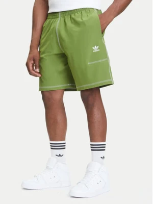 adidas Szorty sportowe Trefoil Essentials KA8540 Zielony Loose Fit
