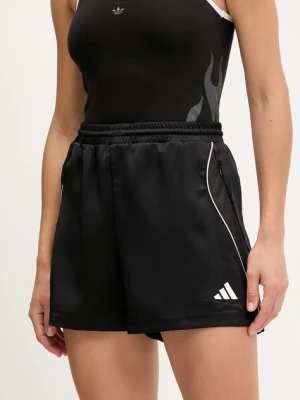 adidas szorty Stadium damskie kolor czarny z aplikacją high waist JL7001
