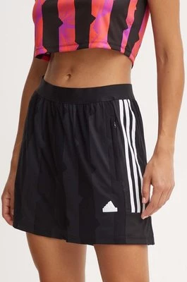 adidas szorty Tiro damskie kolor czarny wzorzyste high waist IX3502