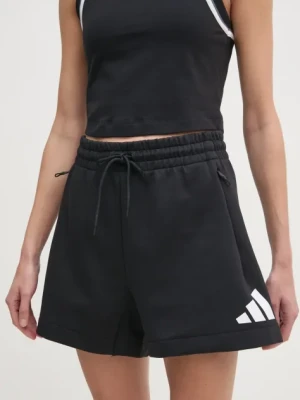 adidas szorty Z.N.E. damskie kolor czarny z nadrukiem high waist JC5395