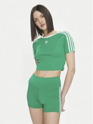 adidas T-Shirt 3-Stripes Baby IP0666 Zielony Slim Fit