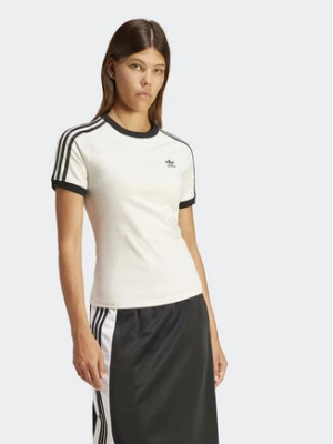 adidas T-Shirt 3-Stripes IR8104 Biały Slim Fit