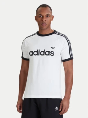 adidas T-Shirt 3-Stripes Ringer KF0418 Biały Slim Fit