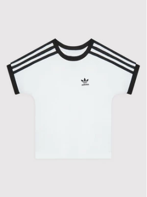 adidas T-Shirt adicolor 3-Stripes HK2912 Biały Loose Fit