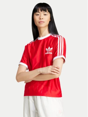 adidas T-Shirt adicolor 3-Stripes IX5504 Czerwony Loose Fit