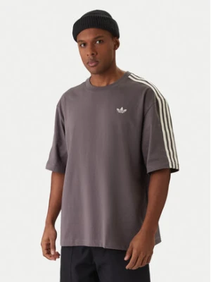 adidas T-Shirt adicolor 3-Stripes KE1591 Szary Oversize