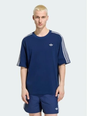 adidas T-Shirt Adicolor 3-Stripes Oversized Tee KS7414 Granatowy Oversize