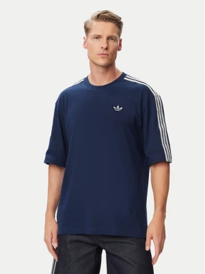 adidas T-Shirt Adicolor 3-Stripes Oversized Tee KS7414 Granatowy Oversize
