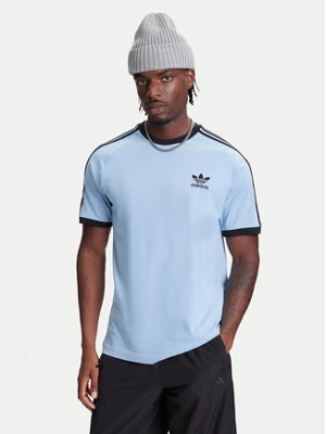 adidas T-Shirt adicolor Classics 3-Stripes JY1371 Błękitny Slim Fit