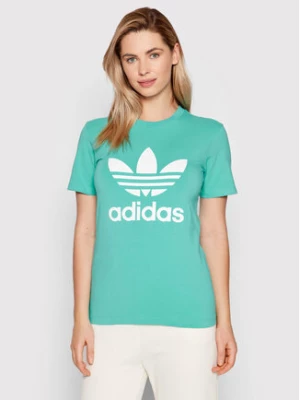 adidas T-Shirt adicolor Classics Trefoil HE6869 Zielony Regular Fit