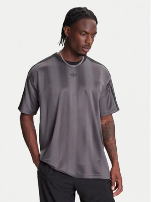 adidas T-Shirt adicolor Jacquard JW5880 Szary Loose Fit