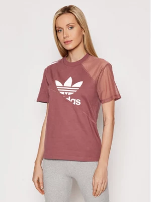 adidas T-Shirt adicolor Split Trefoil HC7044 Różowy Regular Fit