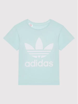 adidas T-Shirt adicolor Trefoil HS8864 Błękitny Regular Fit