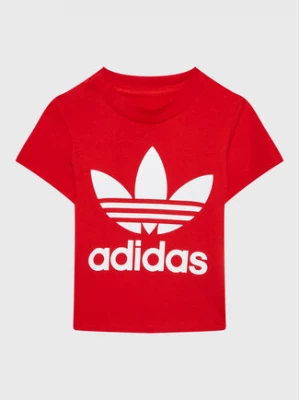 adidas T-Shirt adicolor Trefoil IC6110 Czerwony Regular Fit