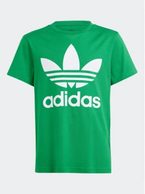 adidas T-Shirt adicolor Trefoil IN8450 Zielony Regular Fit
