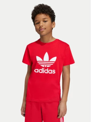 adidas T-Shirt adicolor Trefoil IY7423 Czerwony Regular Fit