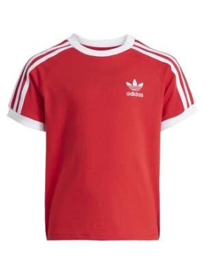 adidas T-Shirt adicolor Trefoil JY3748 Czerwony Loose Fit